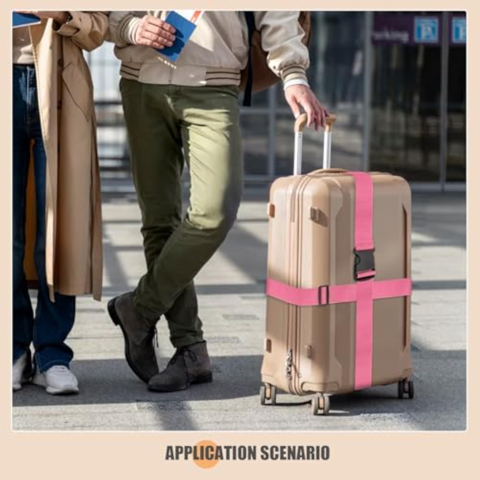 4 Pcs Adjustable Luggage Straps